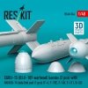RESKIT RS48-0564 EGBU-15 (BLU-109 warhead) bombs (2 pcs) with AN/AXQ-14 data link pod (1 pcs) (3D Printed) 1/48